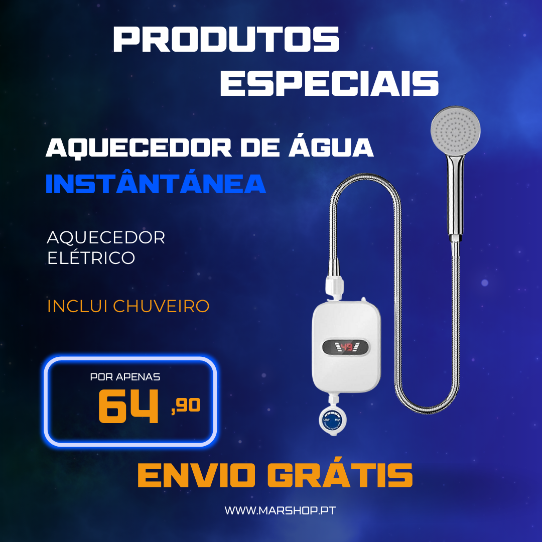 Aquecedor de Água Instantânea com Chuveiro