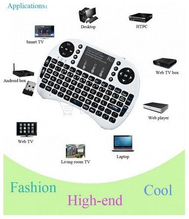 Mini Teclado com Rato para Smart Tv / Android Box / Xbox / Playstation / Windows